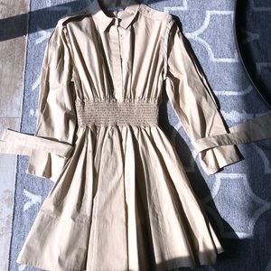 Maje Ralix Tie Cuff Shirt Dress